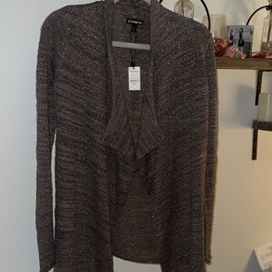 Express Women's Shimmering Brown Cardigan
